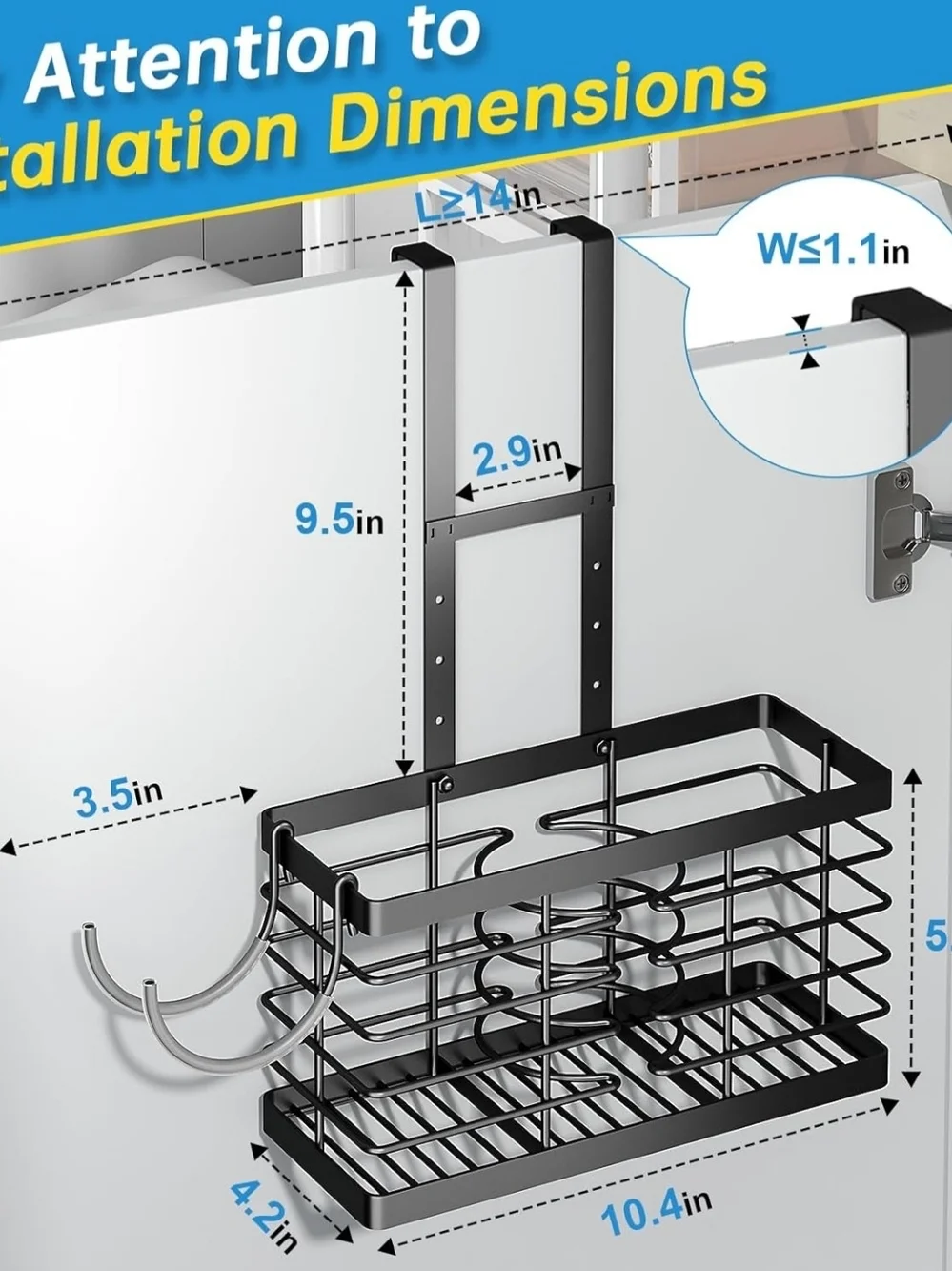 Black Hair Tool Organizer Rack